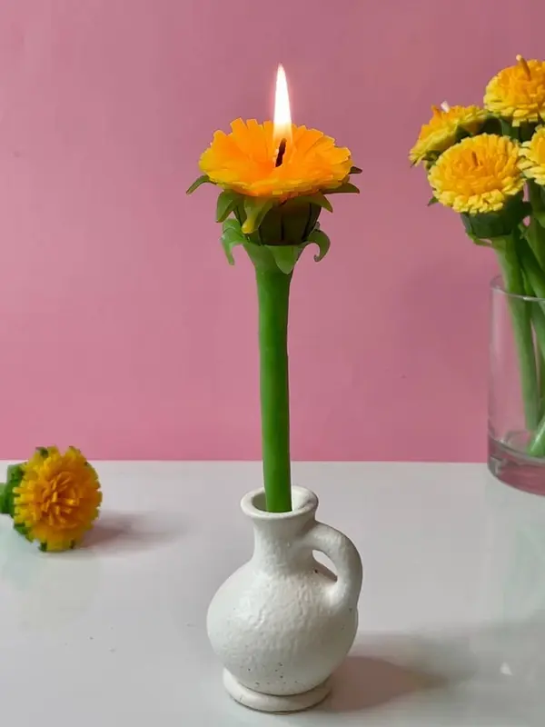 Свечи Одуванчики из пчелиного воска, 5 шт. — фото 5